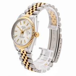 Rolex Date 34MM 15053 Two-Tone Silver Dial Watch